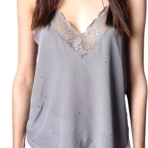 Zadig & Voltaire Charcoal Lace Cami